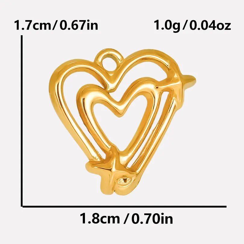 Echt vergoldet Mode Kpop Piercing Schmuck Mädchen Schleife Blume Herz Anhänger Ohrring Edelstahl Creolen für Frauen – Detail 19