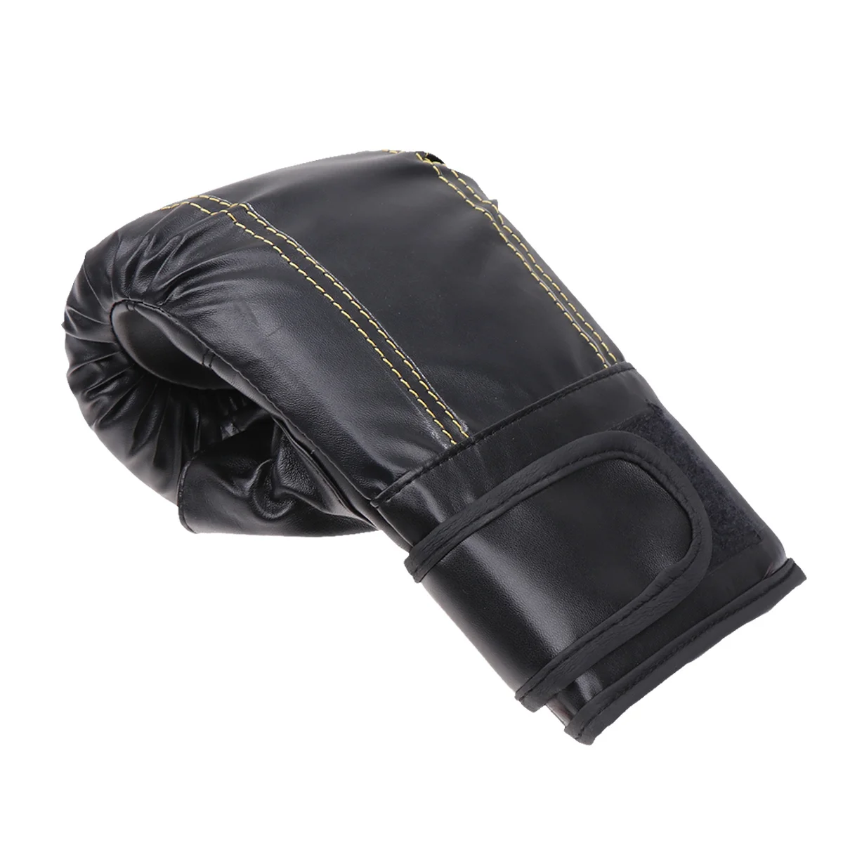 1 Pair Pu Boxing Gloves For Adult Training Sparring Kickboxing Martial Arts Fight Hand Pads Black Fitness Gear