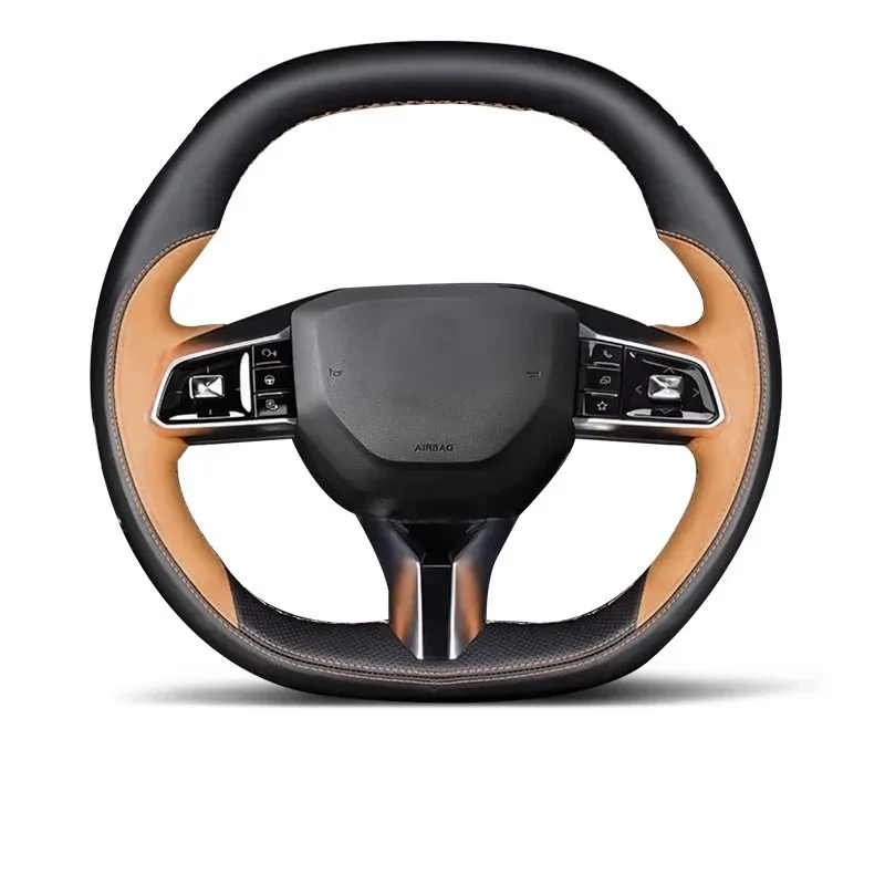 Double D Micro Fiber Leather for Morris Garages MG7 MG4 MG5 ONE Hand Sewing Car Steering Wheel Cover Interior Car Accessories