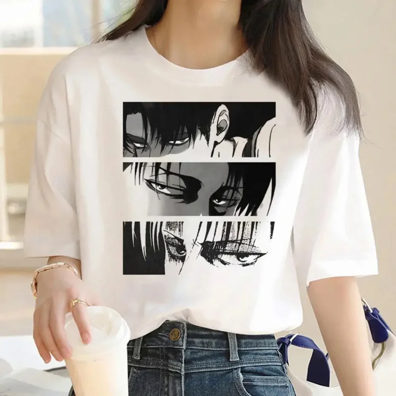 Japanese Anime Attack on Titan Graphic Print Harajuku T Shirt Casual Fashion Short Sleeve Plus Size T Shirt Women