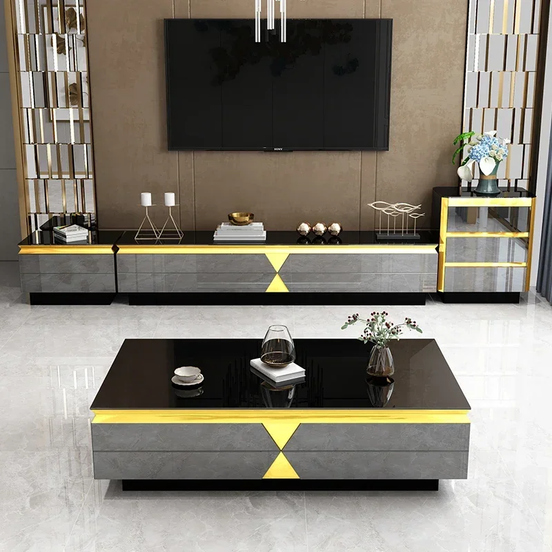 

Luxury Living Room Tv Stands Mobile Shelf Display Nordic Tv Table Designer Storage Universal Aesthetic Muebles Italian Furniture