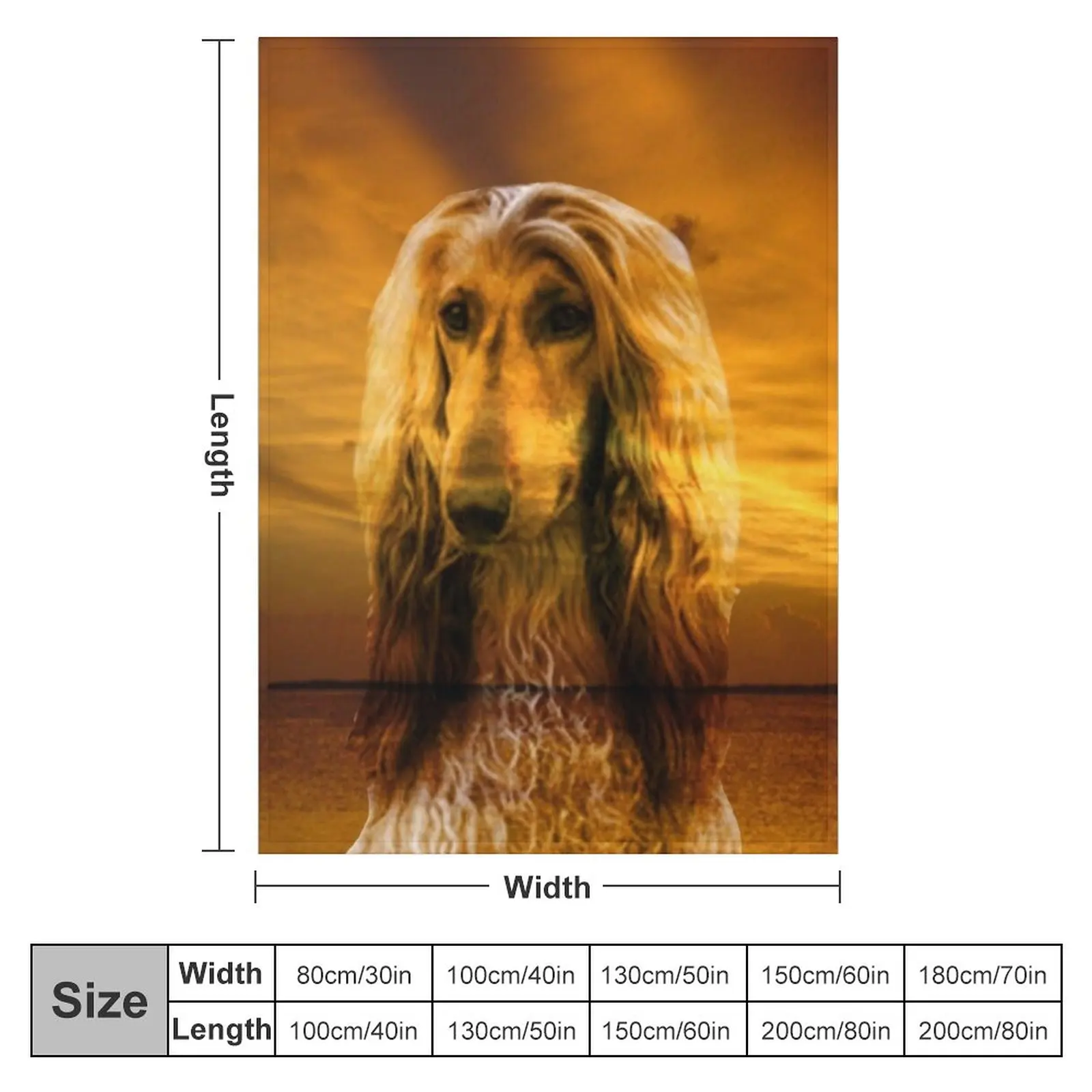 Dog Afghan Hound Throw Blanket Flannel Designers Fluffys Large Blankets