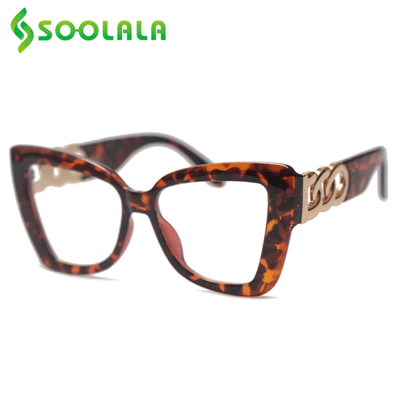 

SOOLALA Square Reading Glasses Women Ladies Clear Lens Presbyopia Magnifying Farsighted Frame Women Glasses With Number Eyewear