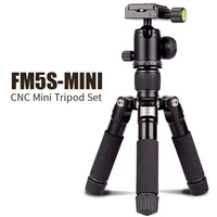 FM5S Portable Tripode Lightweight Travel Stand Tabletop Video Mini Tripod with 360 Degree Ball Head for Camera DSLR SLR