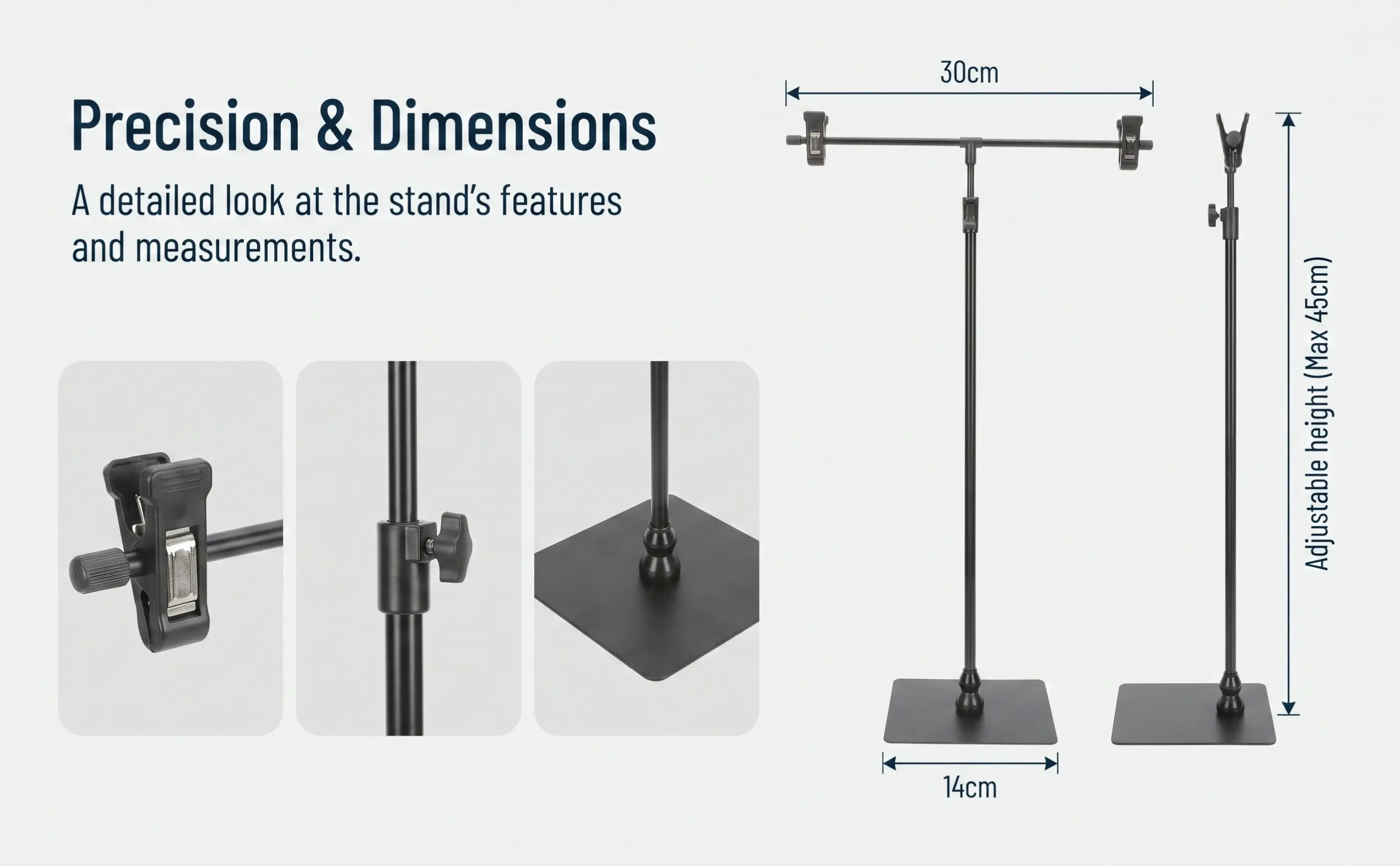 Multipurpose T-Shaped Poster Stand Height Adjustable Heavy Duty Advertising Display Rack for Signs Posters Menus and Promotional