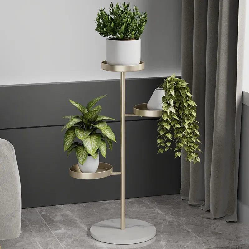 Modern Slate Wrought Iron Floor to Ceiling Plant Stand Shelf for Living Room Balcony Succulent Greenery Display Rack
