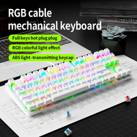 SOREX AK87 Wired Mechanical Keyboard 75% Mechanical Keyboard Full Keys Hot Swap RGB For Gamers Office PCs