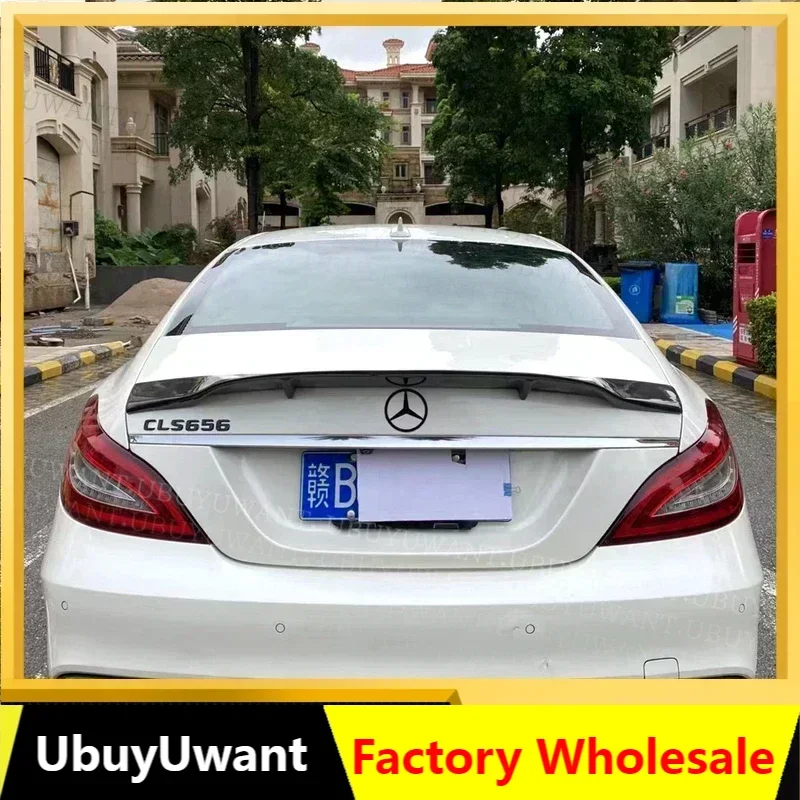 

Для Mercedes Benz CLS Class W218 CLS 260 300 350 из углеродного волокна Автомобильный задний Багажник крыло губа спойлер R Стиль 2011 - 2016