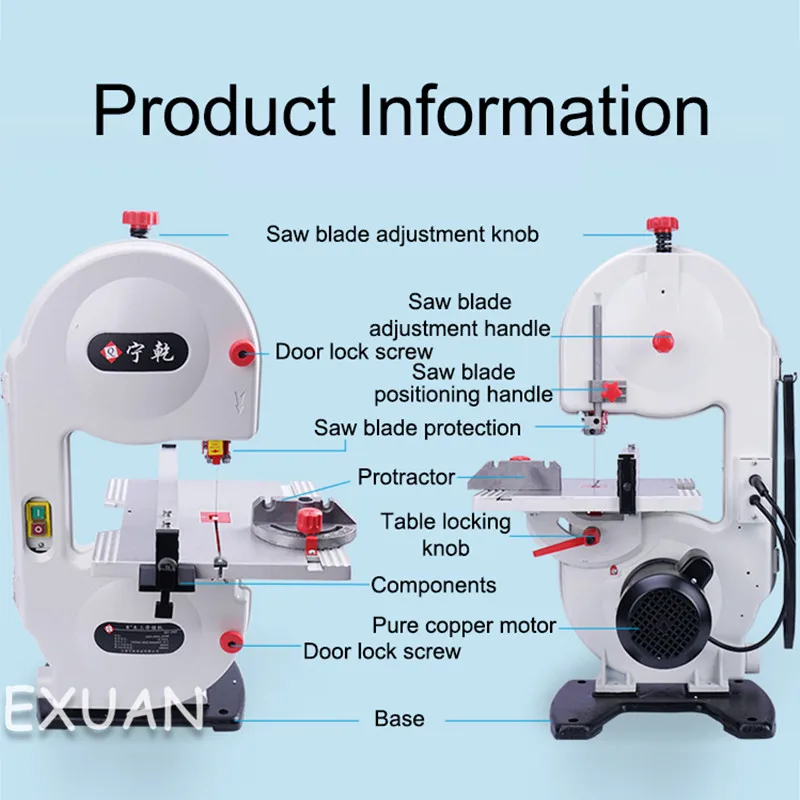 8 Inch Multi-function Jig Saw Band Saw Machine Small Band Saw Bead Cutting Machine Small Band Saw Desktop Wire Saw Machine
