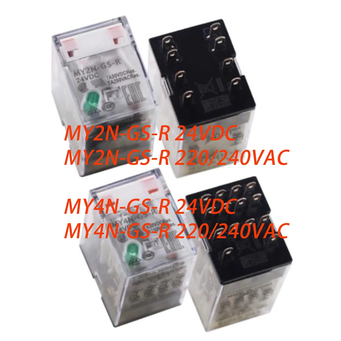 MY2N-GS-R 24VDC 220/240VAC MY4N-GS-R 24VDC MY4N-G S-R 220/240VAC AC220V DC24V NEW Original Small Intermediate Relay