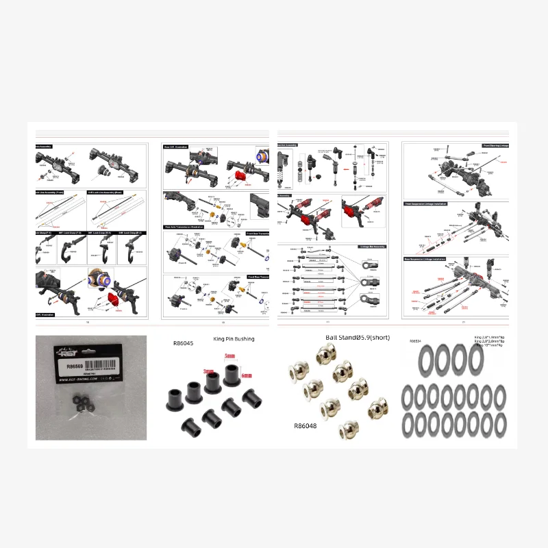 RGT Spare Parts R86569 Wheel Hex R86048 R86534 R86045 R86049 For EX86160 EX86190 EX86170 EX86020 1/10 RC Crawler Model Car