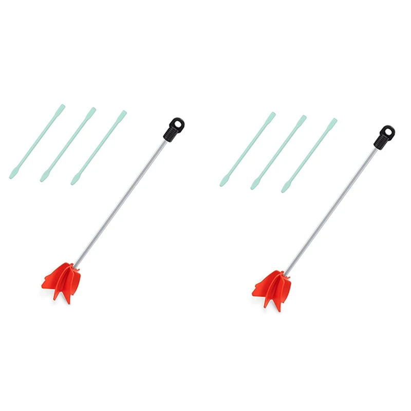 

2 Set Epoxy Mixer For Drill-5 Gallon Paint And Epoxy Resin Mixing Attachment- Stirrer Paddle For Drills-6 Stir Sticks