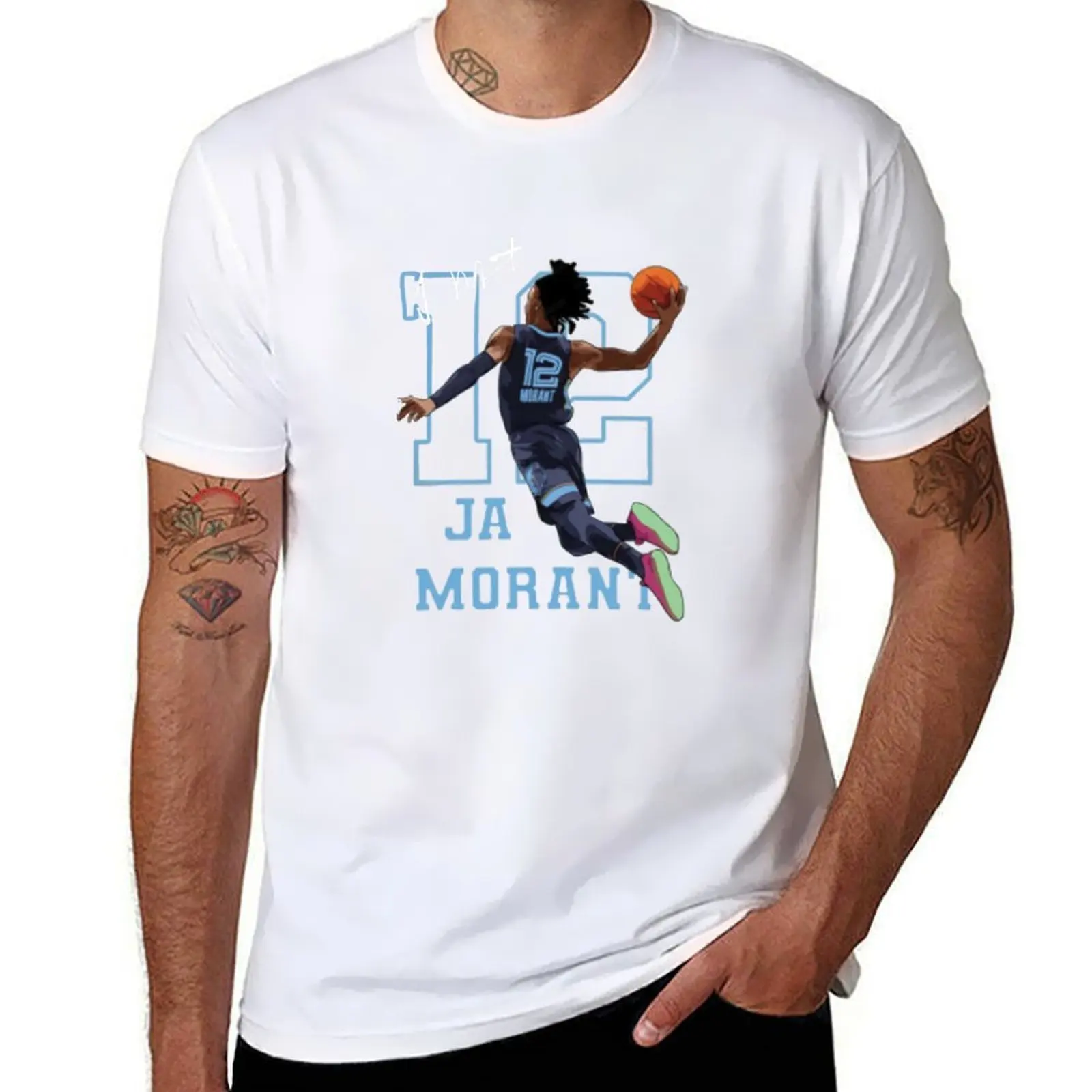 

Ja Morant Dunk Design T-Shirt man t shirt designer funny t shirts cotton T-Shirt