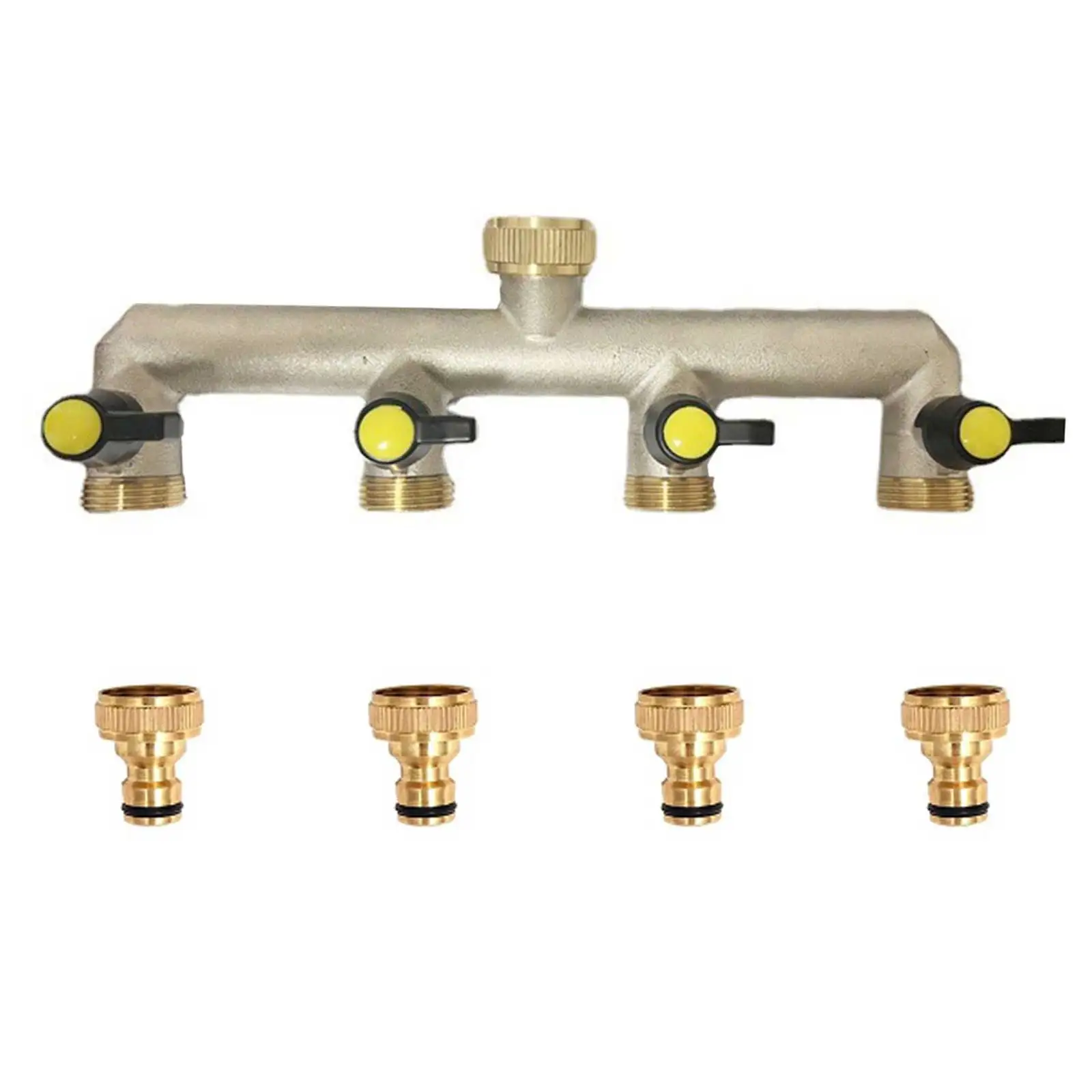 3/4 Adapter 4-way Distributor For Agriculture 4-way Distributor Garden Hose Quick Connectors Water Tap Distributor