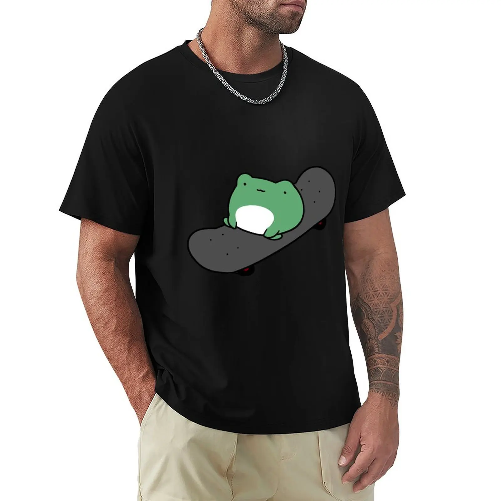 

Skateboarding Frog T-Shirt custom t-shirts customizeds mens graphic t-shirts