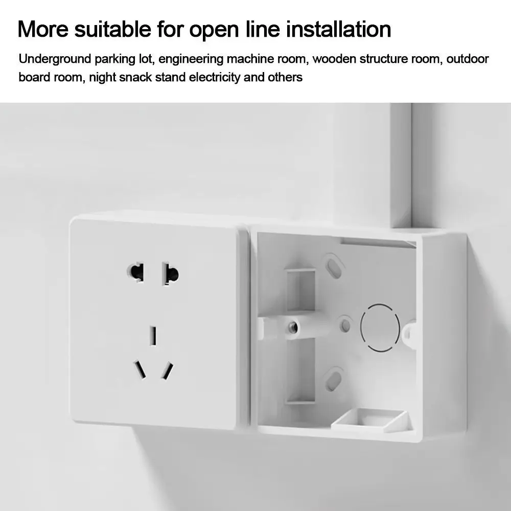 Picture 6: New PVC Switch Installation Box 86 Type White Switch Socket Box 33/50mm Wall Surface Junction Box