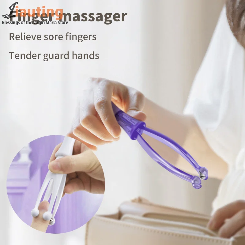 Creative 360 Degree Rolling Finger Massager Relieve Fatigue Massage Fingers Acupoint Massage Steel Ball Massage Finger Massager