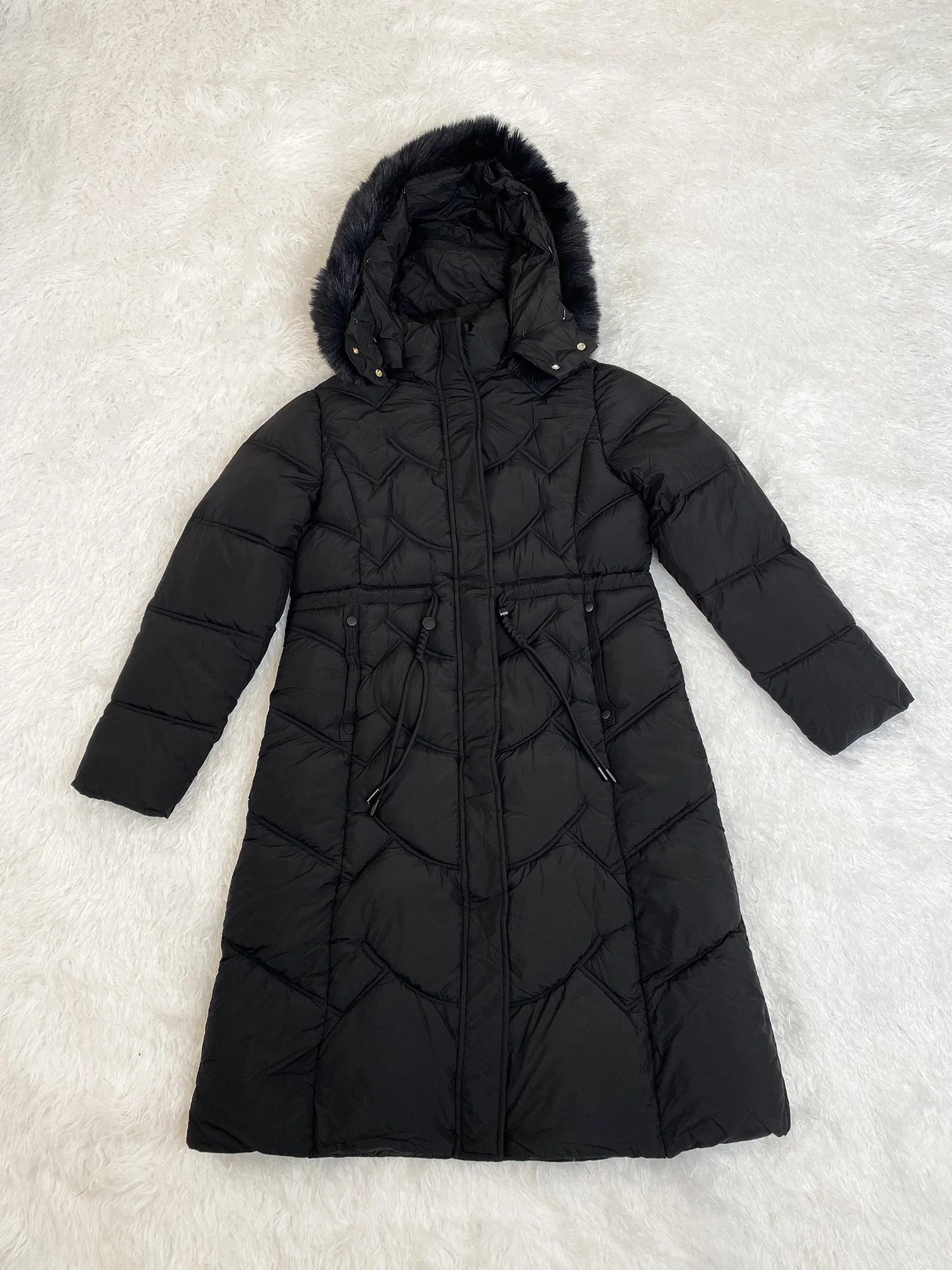 

Women's Autumn/Winter Thick Chic Long Quilted Coat Long Sleeve Hooded Casual Versatile Jacket