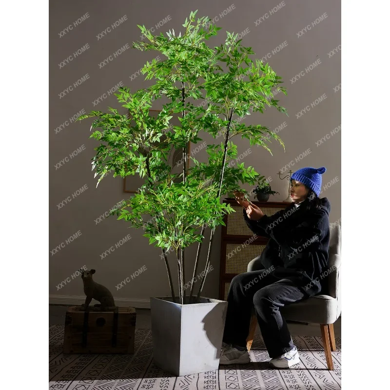 

Common Nandina Emulational Greenery Bonsai Bionic Fake Trees Plant Indoor Living Room Landscaping Floor Ornaments