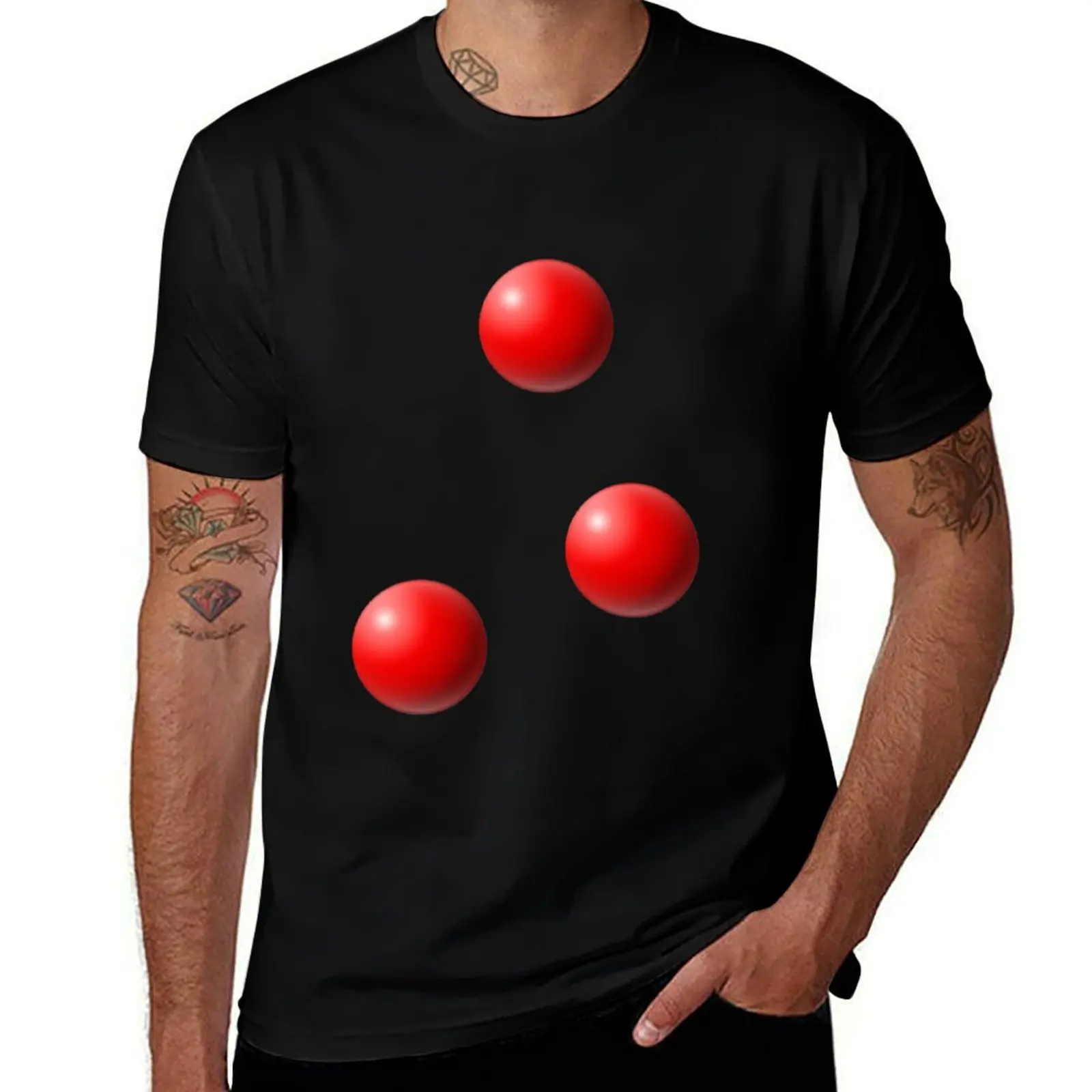 Red balls T-Shirt Casual All Match Short Sleeve T-Shirt