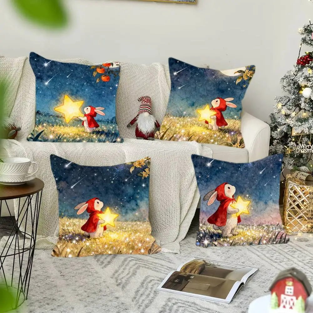 

Квадратные подушки «Кролик, ищущий звезды», подходящие для использования в гостевых домах, спальнях, гостиных, на диванах и в путешествиях.