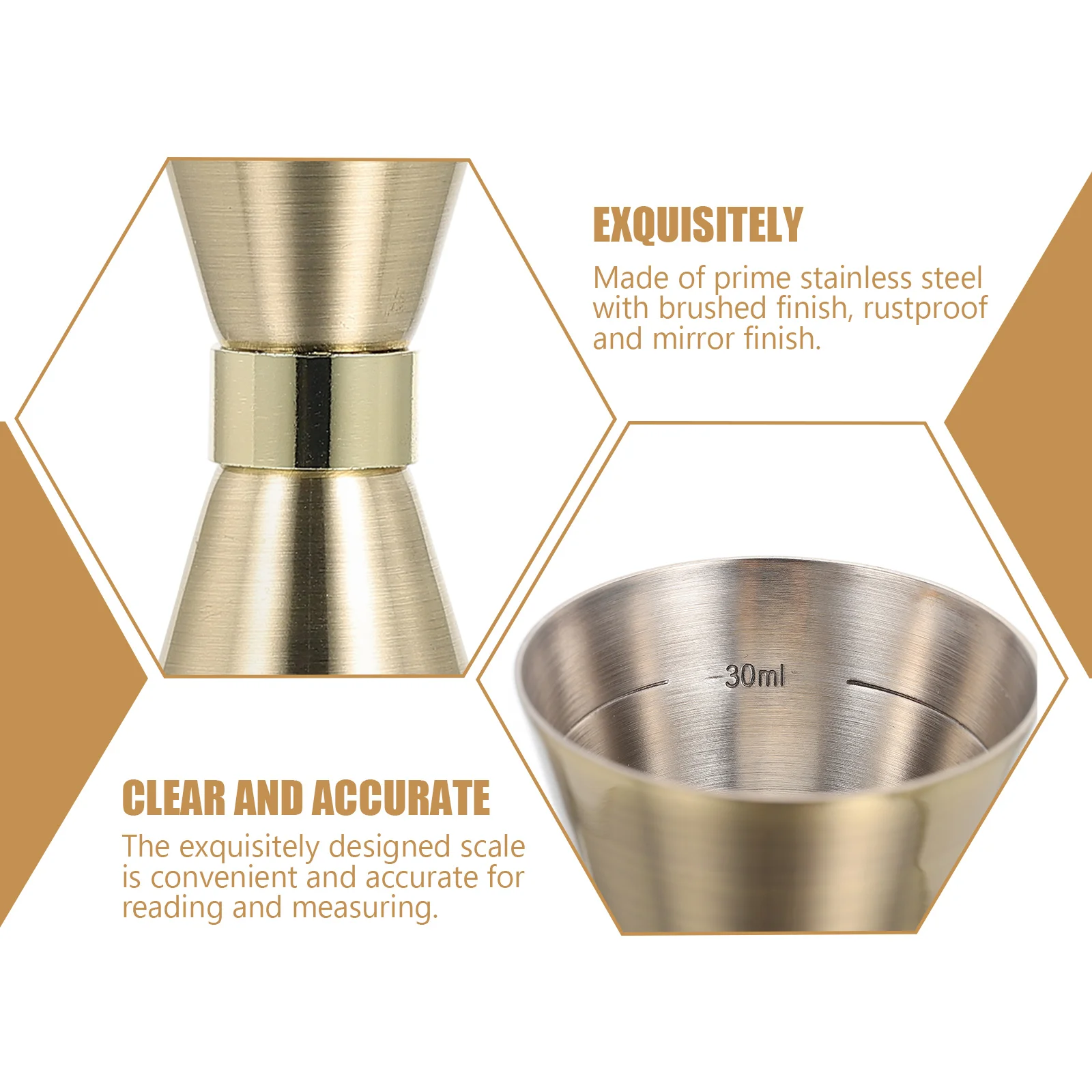

Measurer Jigger Cup Spirit Cocktail Drinks Bartenders Measuring for Bartending