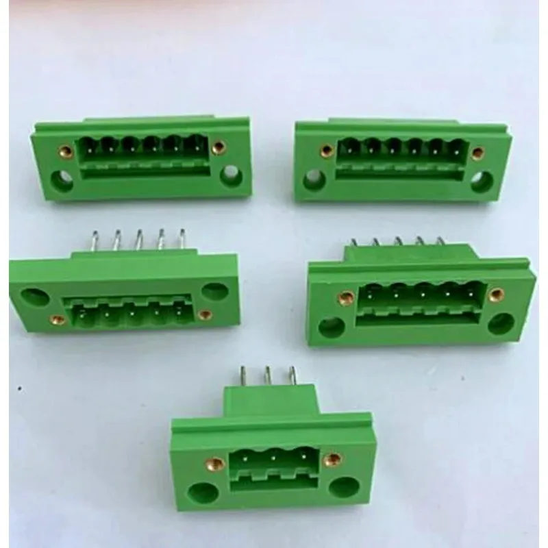 20pcs   2EDGWB-5.08mm plug-in through wall terminal block, optical needle holder with flange chassis panel terminal 2-24P