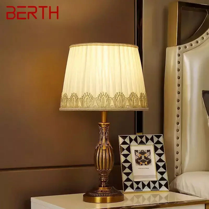 BERTH Contemporary Table Lamp Luxurious Living Room Bedroom Study LED Originality Bedside Desk Light