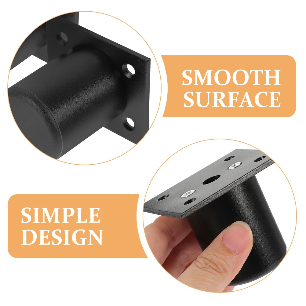 أرجل الأريكة 4 قطعة أقدام أثاث قابلة للتعديل سبائك الألومنيوم 5 سنتيمتر خزانة سوداء القدم الناهضون الثقيلة محمل مستقر