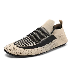 YRZL Mesh Loafers Men Driving Moccasins High Quality Flats Walking Shoes Breathable Non Slip Casual Loafers Summer Mens Shoes