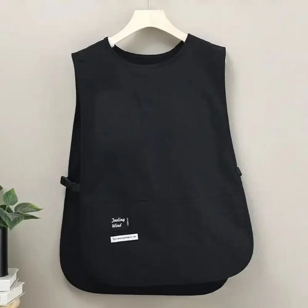 Waterproof Stain-Resistant Apron Nylon Vest Style Anti Dirty Kitchen Aprons Multipurpose Breathable Coffee House Uniform