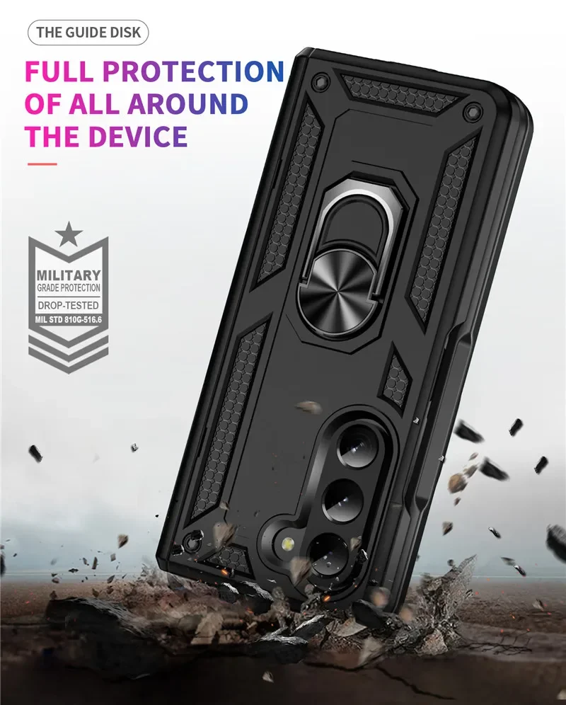 For Samsung Galaxy Z FOLD 6 4 5 5G Case Luxury Armor Shockproof Phone Case For ZFOLD6 ZFOLD4 ZFOLD5 Back Cover