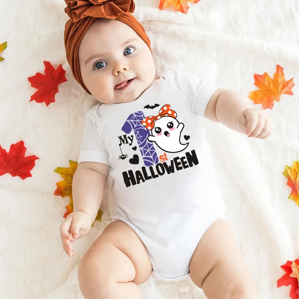 

My 1st Halloween Baby Bodysuit Girls Boys Cute Romper Toddler Halloween Costume Infant Clothes First Halloween Baby Gift