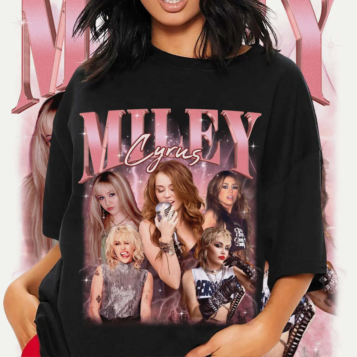 マイリー・サイラス歌手音楽ギフトファンユニセックス Tシャツすべてのサイズ S から 5XL CS0210