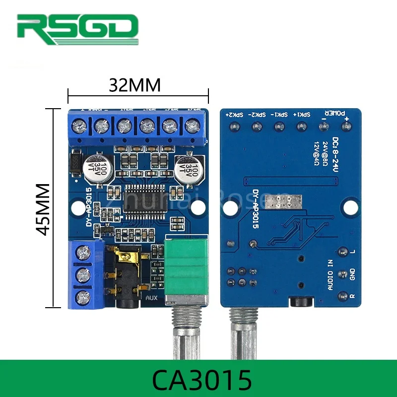 Wholesale CA3015 30Wx2 High-power Stereo Digital Amplifier Board 12V/24V Power Supply DIY Power DY-AP3015 Amplifier Audio Board