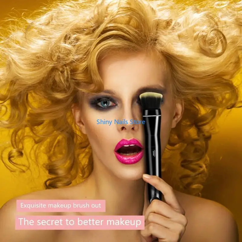 ポータブルエレクトリックメイクアップブラシ360回転化粧品ファンデーションパウダーブラシ