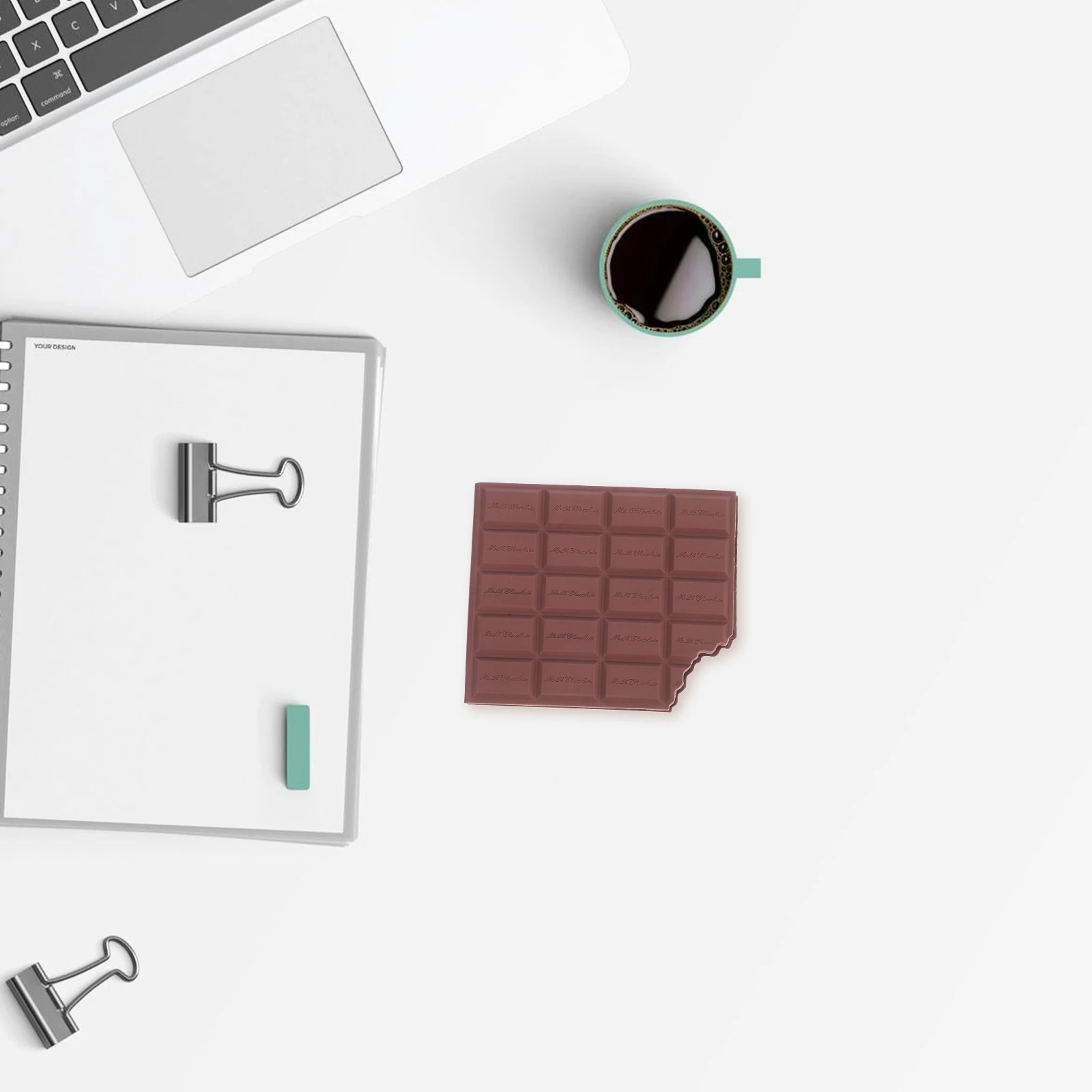 

2 Pcs Scented Chocolate Shaped Strong Adhesive Eco Friendly Office Stationery Student Supplies Multi Creative