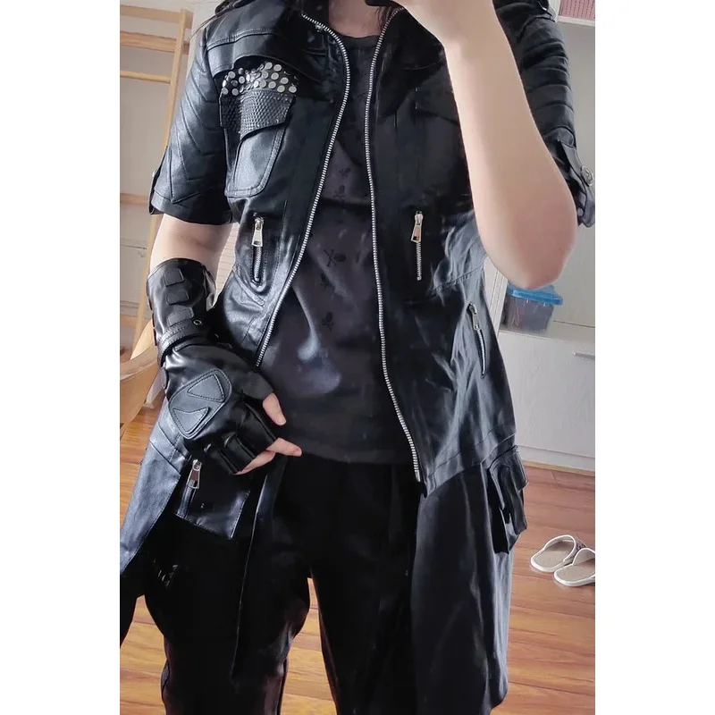 FF15 노키스 루치스 코스프레 의상 게임 판타지 슈트 인조 가죽 코트 바지 풀세트 및 개별 아이템 맞춤 사이즈 판매