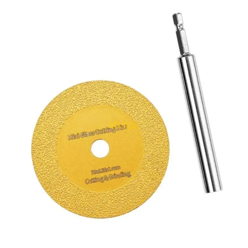 

40JE Diamonds Cutting Wheel with 1/4inch Shank for PVC Pipe Cutter Mini Glasses Cutting Disc for Cutting Glass Ceramics