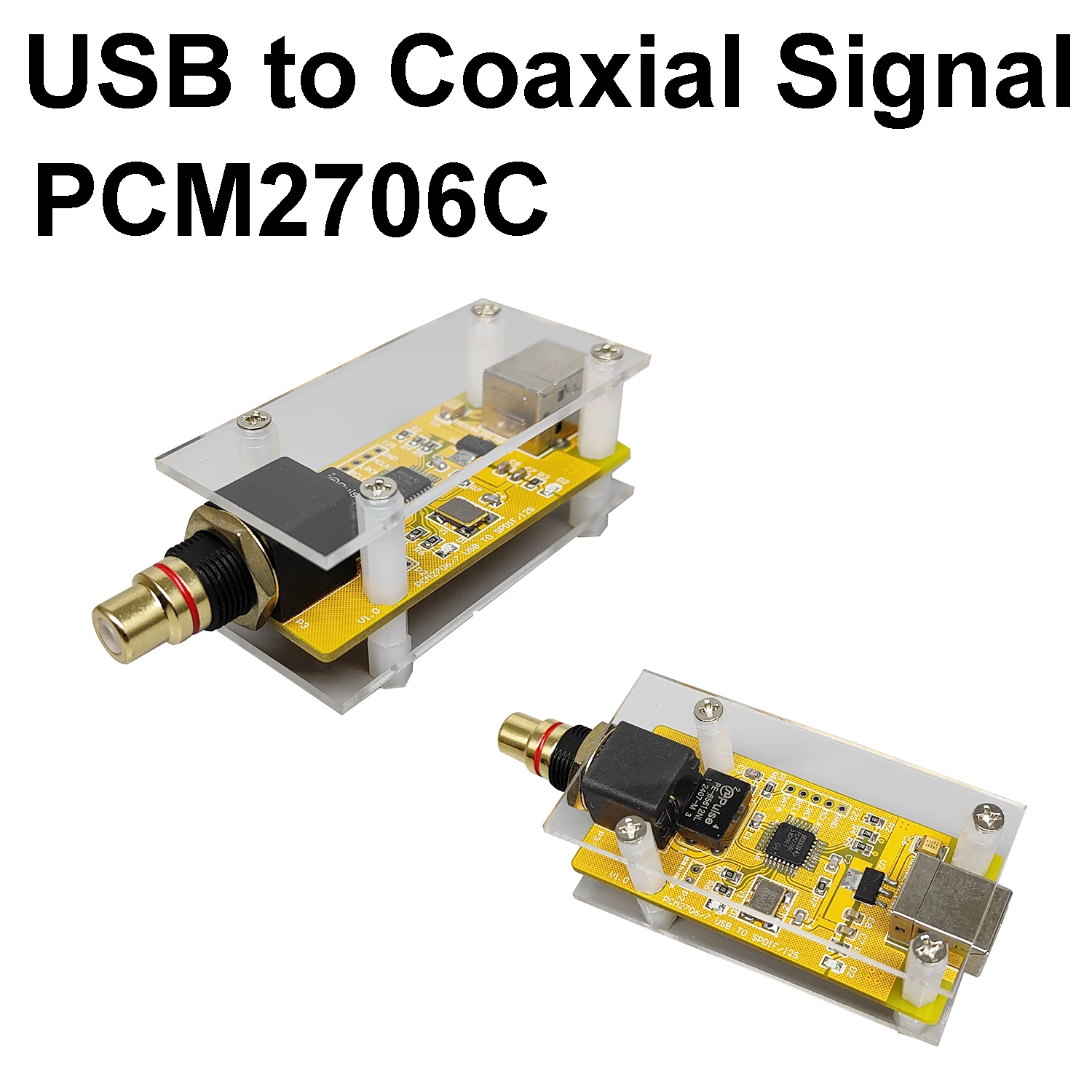 USB Sound Card USB Signal To Coaxial Digital Signal Output RCA PCM2706C FOR Audio DAC Decoder Power Amplifier