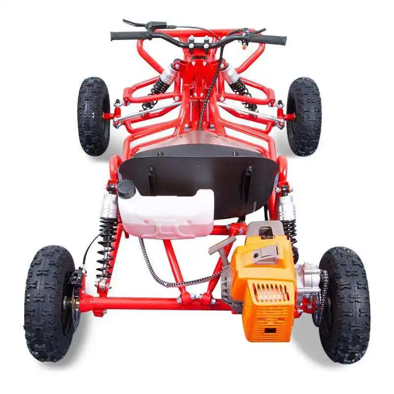 Outdoor AdventureSpeed And PassionPowerful 63CC 2 Stroke Engine Off Road Kart Sturdy Wide Seat Independent Suspension Chain Rear view 3