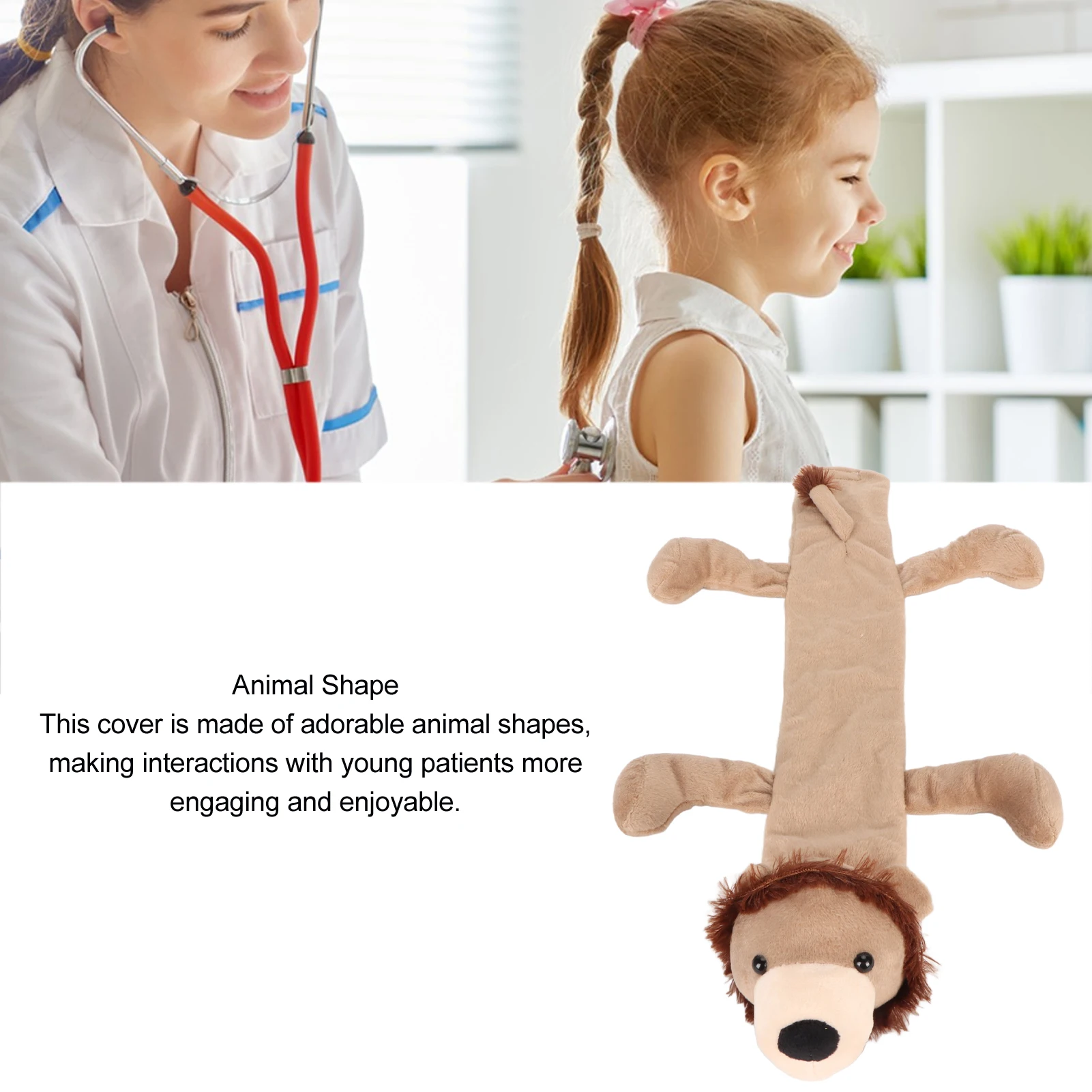 غطاء سماعة الطبيب للأطباء ، شكل حيوان ، ناعم ، لافت للنظر ، أكمام مريحة ، سهل الاستخدام #4