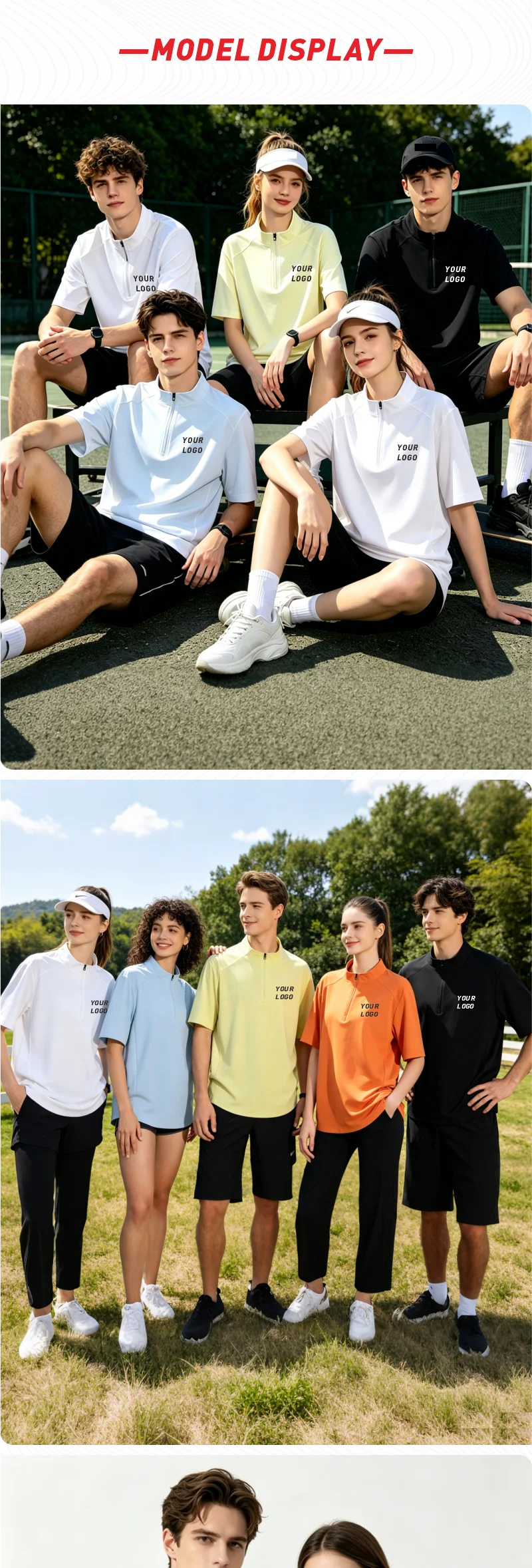 Individuell bedruckbares T-Shirt mit kostenlosem Logo-Text, schnelltrocknend, Fitness-Kurzarmshirt, Gym-Lauf-Trainings- und Sportshirt. – Detail 3