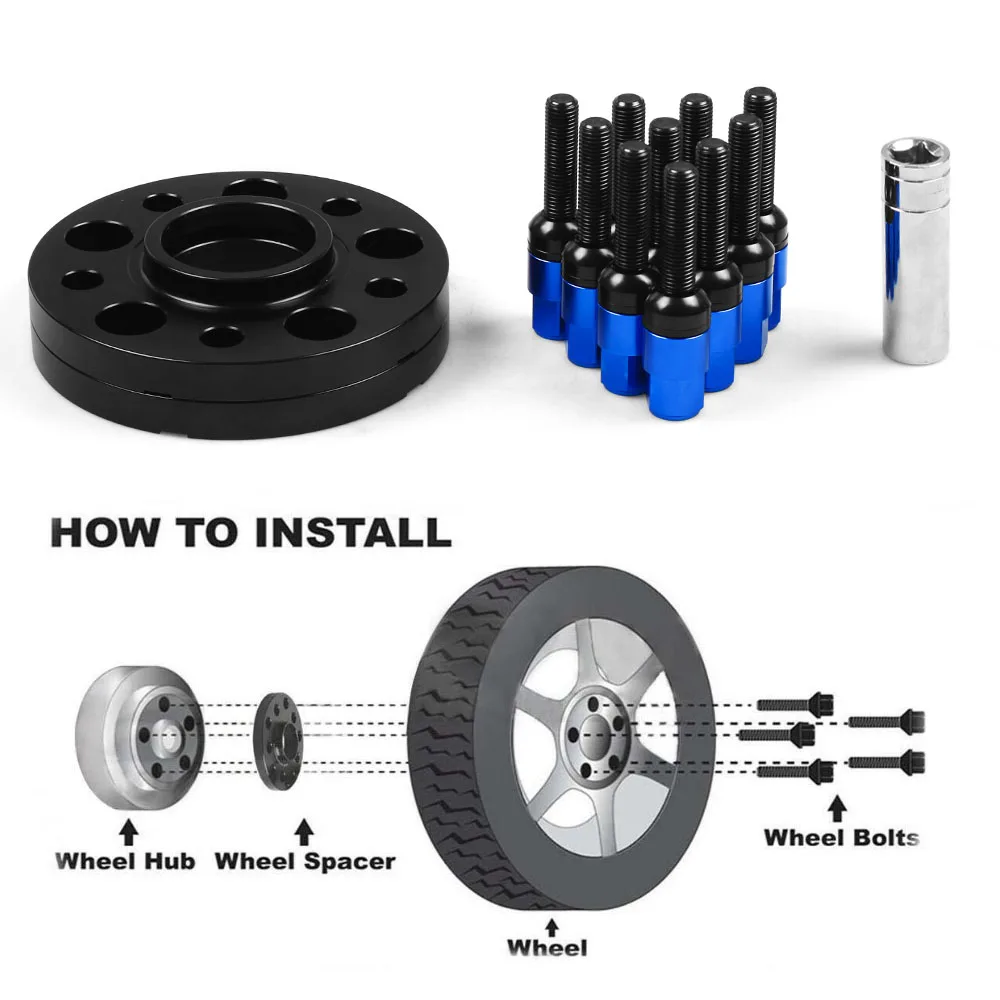 

For Mercedes Benz W/Ball Bolts 15mm 5x112mm 66.6mm Hub Centric Bore Wheel Spacers M12x1.5 Tapered Bolts