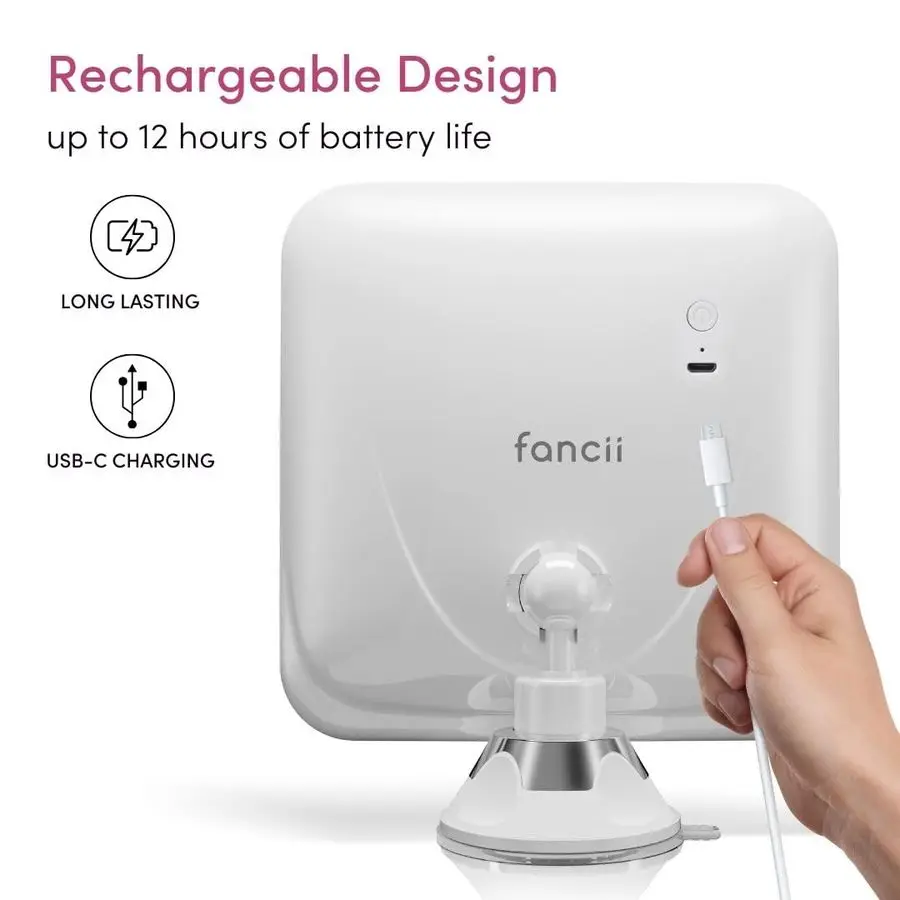 20x Magnifying Makeup Mirror with LED Lights, Rechargeable, High Zoom 7inch Large Lighted Travel Mirror for Vanity and Bathroom,