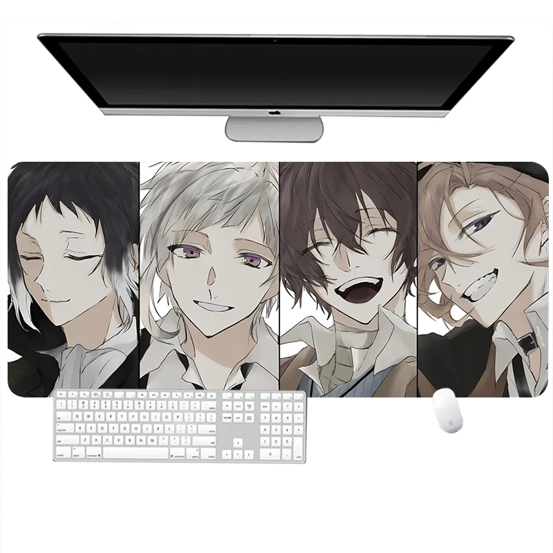 Anime Bungou Stray Dogs Mouse Pad Large PC Game Table Mat Laptop Desk Pad XXL Non-slip Computer Keyboard Office Desktop Mats