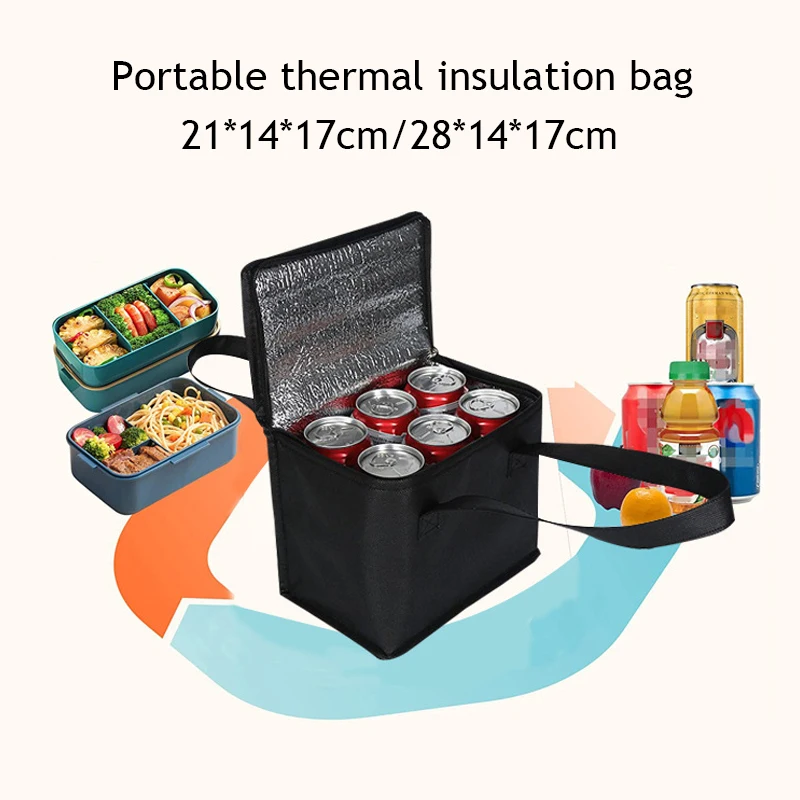 Portable Lunch Cooler Bag Folding Insulation Picnic Ice Pack Food Thermal Bag Drink Carrier Insulated Bags Food Delivery Bag