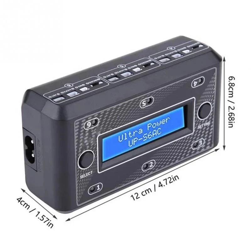 

2-разъемный ЖК-экран, пульт дистанционного управления, аксессуар для радиоуправляемой модели, универсальный аккумулятор, интеллектуальное зарядное устройство, сверхмощный UP-S6AC, 100-240 В