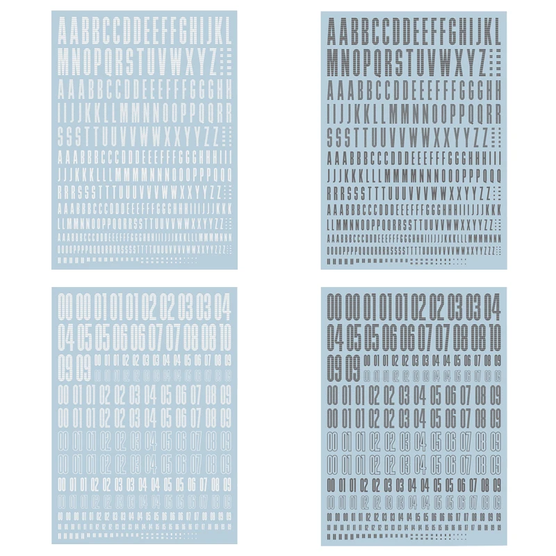 1PCS Universal Waterslide Decal Letter/Number Pattern Water Transfer Decals Model Body Decor Parts for Scale Model DIY Dioramas
