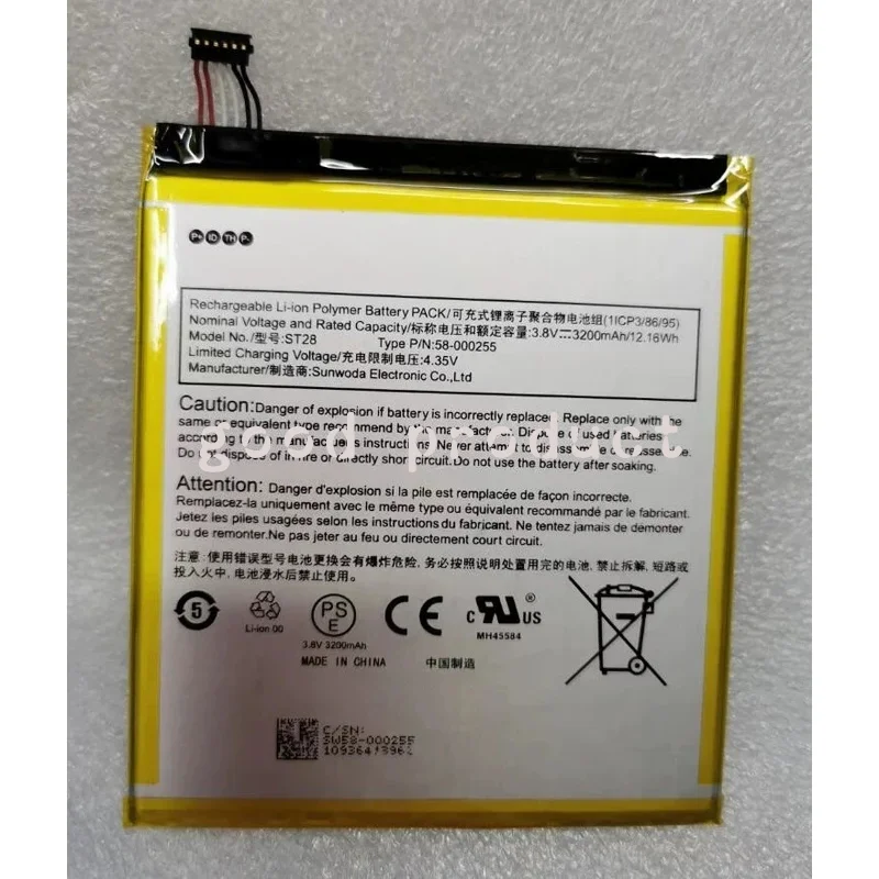 

Original New Tablet Battery For 58-000255 MC-308695 ST28 Kindle Fire M8S26G 2019 9th Generation fire 7 tablet Capacity 3200mAh
